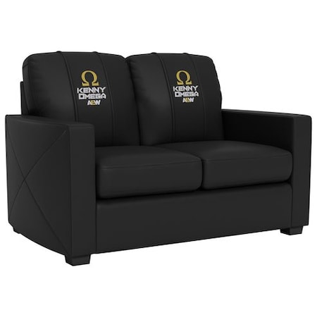 Dreamseat Silver Loveseat with AEW Kenny Omega Logo XZ7759003LSCDBK-PSAEW0012