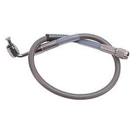 Kento Gear 15 in. 90 deg Straight 3AN to 3AN Competition Brake Hose Assembly, Blue KE365883