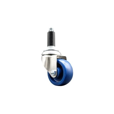 Service Caster 3.5 Inch 316SS Solid Polyurethane Wheel Swivel 1 Inch Expanding Stem Caster SCC-SS316EX20S3514-SPUS-1