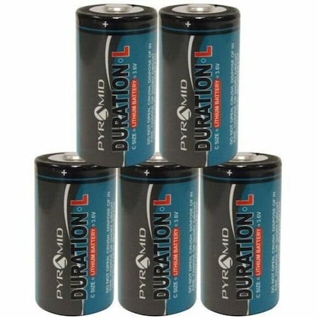 Pyramid Lithium Battery, 3.6Volt, C-Size, 5/pk 42224-5