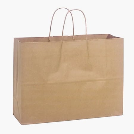 Duro Bag Natural Kraft 16X6X12 Paper Shoppers, 250PK K16612