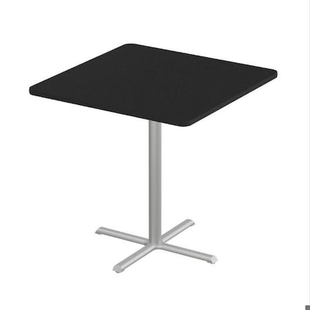 Correll Square Cafe Table, 42 in W, 42 in L, 42 in H, Particleboard Top, Black Granite SXB42S-07-98-09