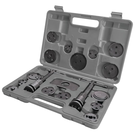 Performance Tool 18 pc. Brake Caliper Kit, Wind Back Pistons, Vehicle Adapters, Storage Case W89202