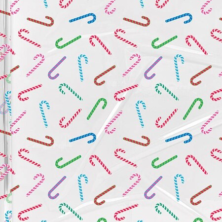 Nashville Wraps Colorful Candy Canes Cello Roll, 40 inx100' CR40COC