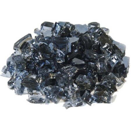 Dagan 0.25 in. Reflective Fire Glass, Platinum TG-PLATINM