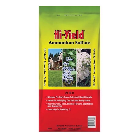 Hi-Yield Ammonium Sulfate Annual Program Lawn Fertilizer For Multiple Grass Types 5000 sq ft 34179