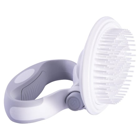 Petpurifiers Gyrater Swivel Travel Soft Grooming Pet Pin Brush, White - One Size PE3175042