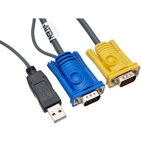 Aten 6 PS2 TO USB INTELLIGENT KVM CABLE, SPHD15M TO VGA & USB A 2L5202UP