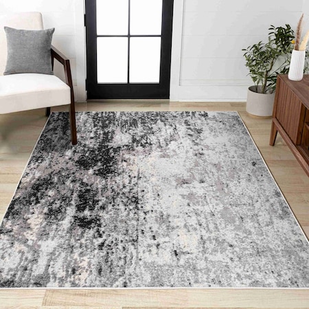 Jonathan Y Storm Modern Abstract Gray/Cream 5 ft. x 8 ft. Area Rug CTP110A-5