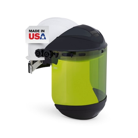 Sellstrom Faceshield with 6-Point Suspension Hard Hat, Arc Flash Series, Front Brim, Ratchet Suspension S31202