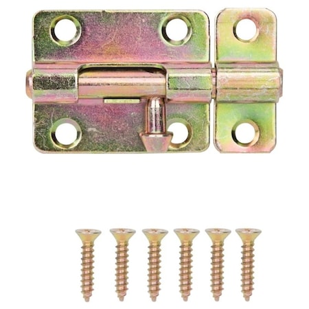 Prosource Barrel Bolt, 0.31 Dia in Bolt Head, 2-1/2 in L Bolt, Steel, Satin Brass 20484CZB-PS