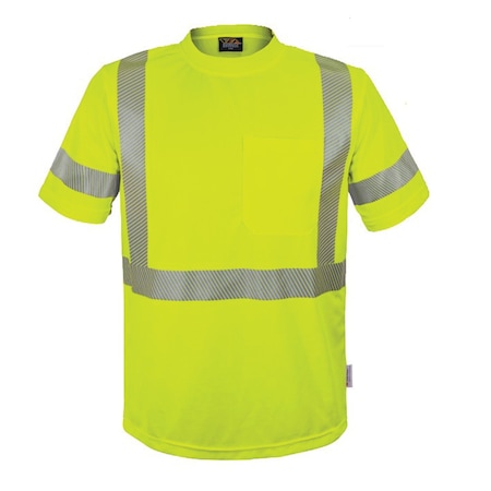 Reflective Apparel ANSI Type R Class 3 Short Sleeve T-Shirt with 3M Scotchlite Comfort Trim 104CT-LM-4T