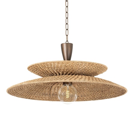 Troy Lighting Landry 1 Light Pendant 30 In. Bronze Leaf F1830-BRL