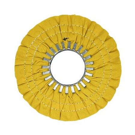 Renegade Products Usa 9" Stitched Airway Buffing Wheels, Yellow, Double Stitch, No Center Plate FAW9X3N2-16PYT-2RS