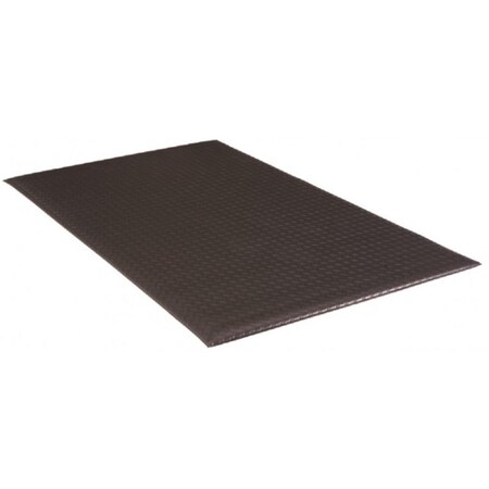 Buymats 3 x 12 ft. Diamond Deluxe Soft Foot Mat Black 20-570-0900-30001200
