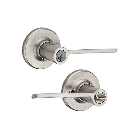 Kwikset Door Lever Lockset, 1 3/8-1 3/4" Thick 405LRL-RDT-15-SMT-6AL-RCS