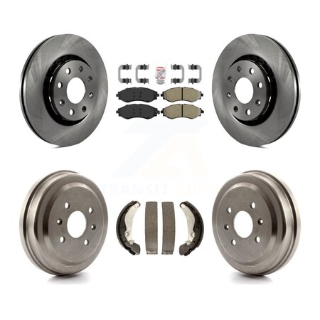Transit Auto Front Rear Brake Rotors Semi-Metallic Pad Drum Kit For Chevrolet Aveo Spark Aveo5 Pontiac K8A-105217