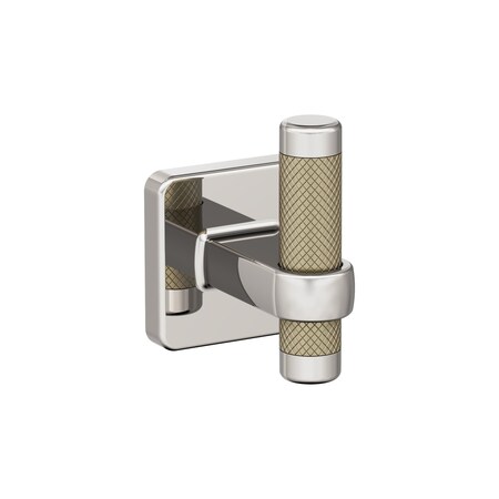 Amerock Esquire Polished Nickel/Golden Champagne Contemporary Single Robe Hook BH36563PNBBZ