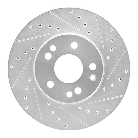 Dynamic Friction Co DFC Brake Rotor - Drilled and Slotted - Silver 631-63031R