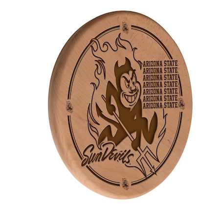 Holland Bar Stool Co Arizona State University 13" Laser Engraved Solid Wood Sign WSgnLNatArizSt