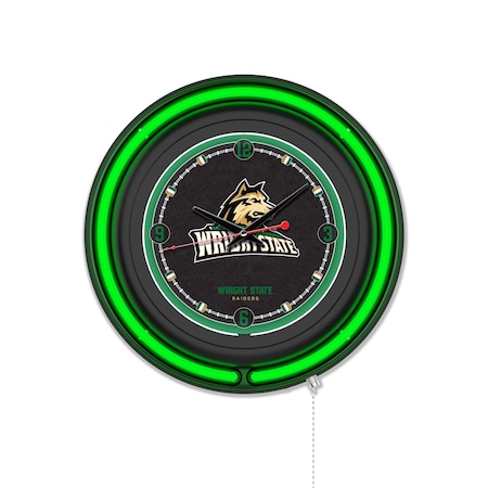 Holland Bar Stool Wright State University 15 Double Neon Wall Clock Clk15BK