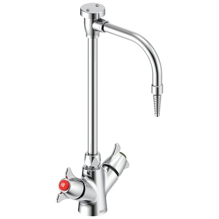 Delta Commercial W67 Series Mixing Faucet Two Handle Deck-mount Single Shank Laboratory Mixing Faucet W6760-10