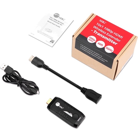 Siig WIRELESSLY HDMI TRANSMITTER, HIGH QUALITY 5GHZ FREQUENCY TO TRANSMITTER 1080P 60 CE-H24E11-S1