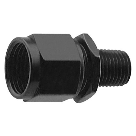 Light House Beauty 499306-BL -6 AN Female Swivel to 0.25 in. MPT Adapter Fitting - Black LI3080651