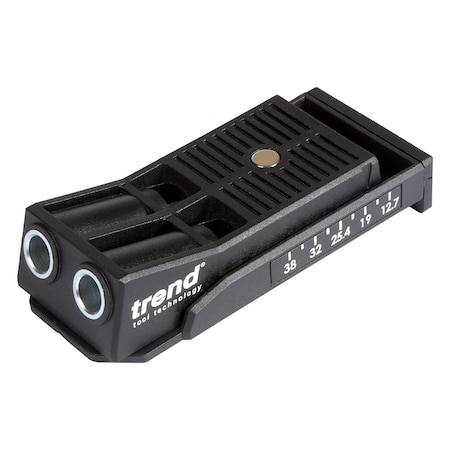 Trend Tool Technology Twin Pocket Hole Jig, HSS Drill Bit, Depth Collar, Square Drive Bit, PH/JIG/C U*PH/JIG/C