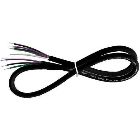 Westgate 12FT CORD, SJTW 18 AWG 6-CONDUCTOR, BLACK SCL-12FT-SJTW18/6-BK
