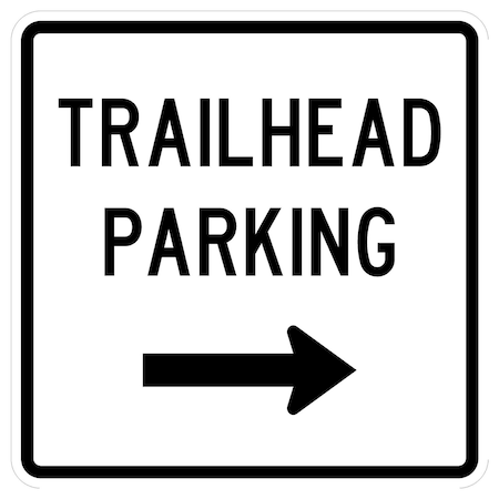 Sign Solutions Usa Parking Sign, 24 in W, Aluminum Sign, White DCS06HWT2424CUS00023