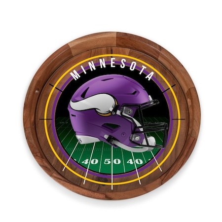 Picnic Time Family Of Brands NFL Minnesota Vikings - Barista Serving Tray with Glass Insert 907-09-511-184-2