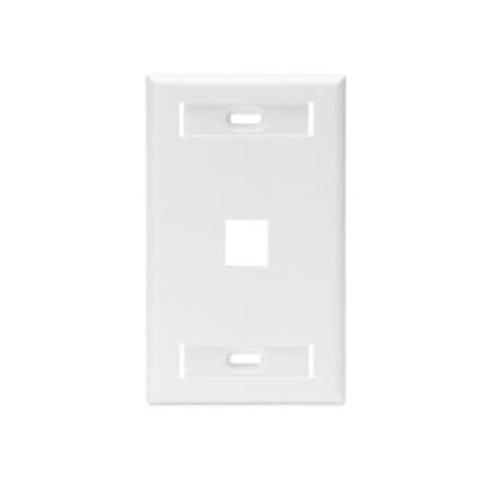 Leviton 1-Port Flush Mount Unloaded, W/Designation Window Quickport 42080-1WS
