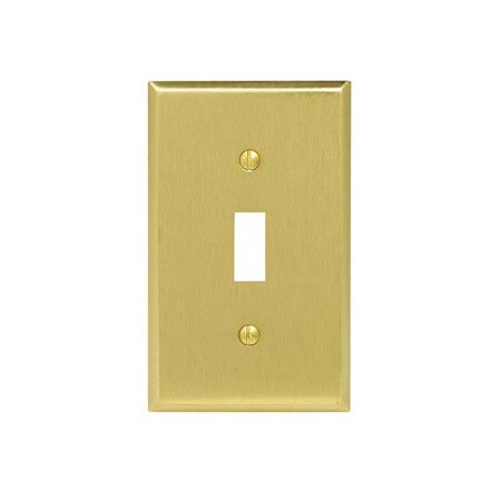 Leviton Switch Wallplate, Standard Size, Gang 1, Brass 81001