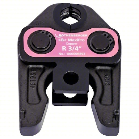 Rothenberger Press Jaw, Steel, 3/4 in Pipe Size 1000001893