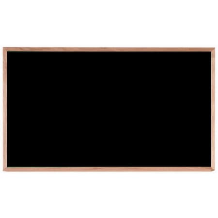 Aarco Porcelain on Steel Chalk Board, Black Porcelain on Steel Chalk Board w/ a Red Oak Frame, 36''Hx60''W OS3660B