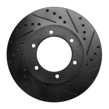 Dynamic Friction Co DFC Brake Rotor - Drilled and Slotted - Black 633-76115R