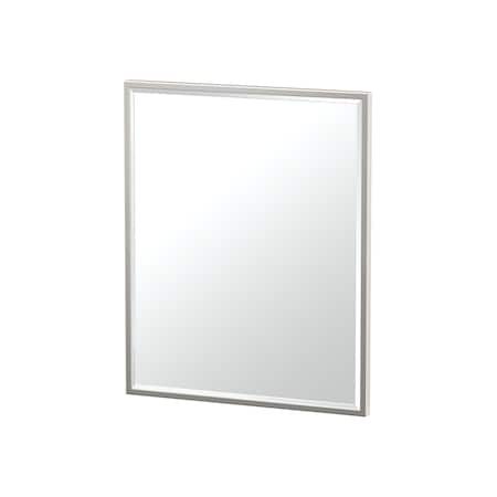 Gatco Flush Mount EZ Hanging 25" Framed Rectangular Mirror, Satin Nickel 1833