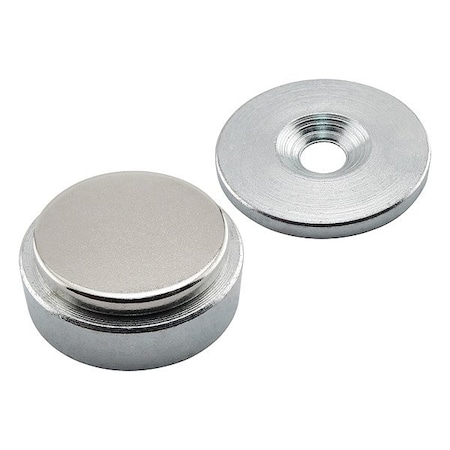 Zoro Select Rare Earth Magnet, Silver, Steel NMLKIT7