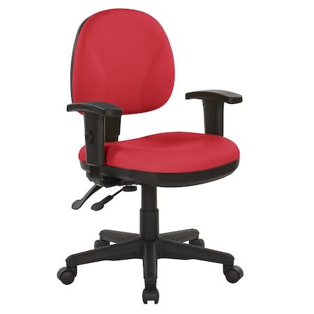Office Star Products Ergonomic Fabric Sculptured Ergonomic Managers Chair, Lipstick 8180-R100