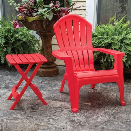 Adams RealComfort Cherry Red Resin Adirondack Chair 254141