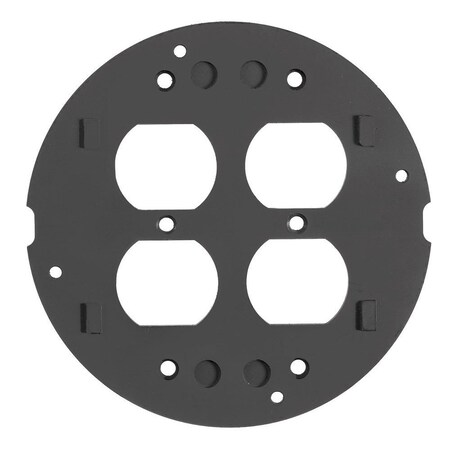 Hubbell Wiring SystemOne, Sub-Plate, Dual StyleLine Decorator Openings, Black S1SPDU