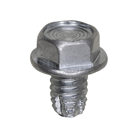 Auveco 1/4in-20 x 3/8in Indented Hex Washer Head Type F Zinc, 100PK 5781