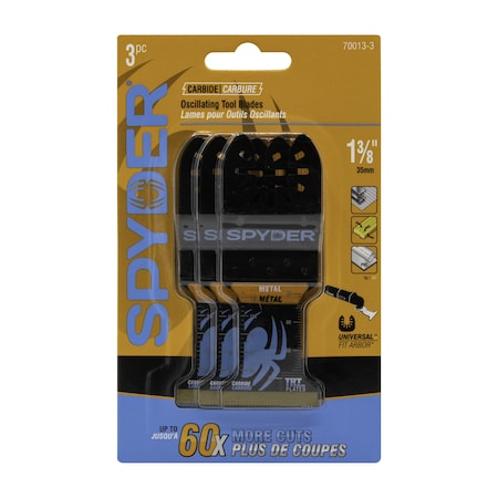 Spyder Oscillating Blade Metal, 1.35w CAR, 3pc 70013-3