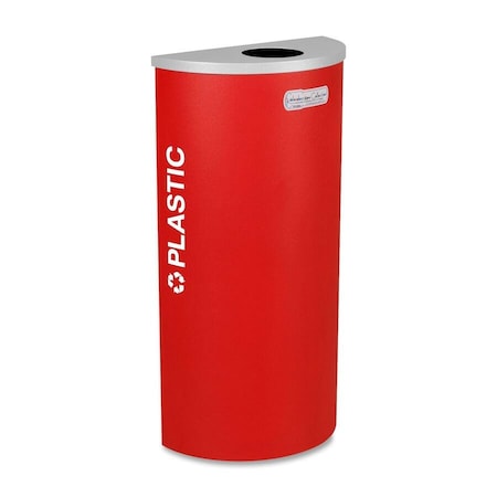 Ex-Cell Kaiser 8-Gal. Half-Round Receptacle - Plastic decal, Red RC-KDHR-PL RBX