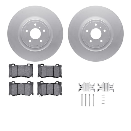 Dynamic Friction Co DFC GEOSPEC Coated Rotors with 5000 Brake Pads - Ceramic and Hardware 4512-68022