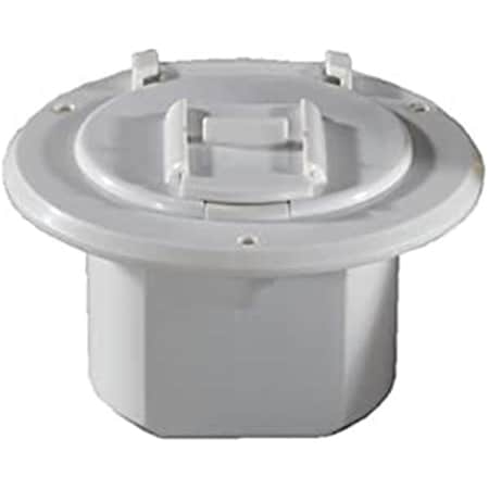 Overtime 5 x 3 in. Round Universal Style Cable Hatch, Colonial White OV1871629