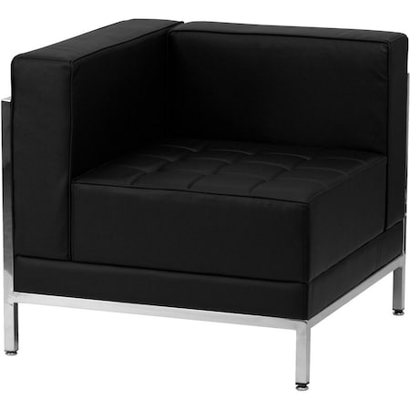Flash Furniture Hercules Imagination Chair, Black Back, 28-1/2 in W 28-1/2" L 27-1/2" H, Leather Seat ZB-IMAG-LEFT-CORNER-GG