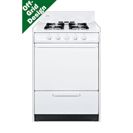 Summit 24in Wide Propane Gas Range, Battery Start WLM610P