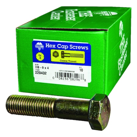 HILLMAN 7/8-9 in. D X 4 in. L Heat Treated Steel Hex Head Cap Screw 1 pk